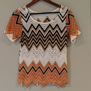 Charming Charlie mesh tee Size medium